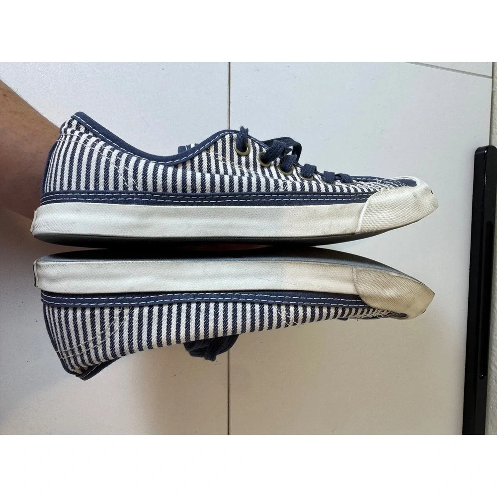 Converse‎ Jack Purcell Sneakers Women 6.5 Striped Nautical Low Minimalist Breton